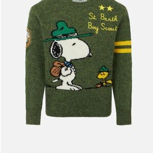 Boy Crewneck Donegal Sweater with Snoopy Jacquard | Snoopy Peanuts Edition